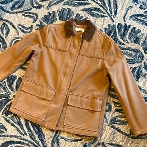 Nili Lotan Melvin Brushed Cotton Twill Jacket with Corduroy Collar